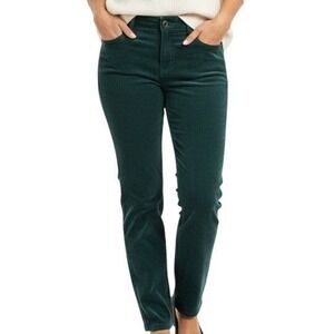 St Johns Bay Womens‎ Straight Leg Corduroy Pants Green  14